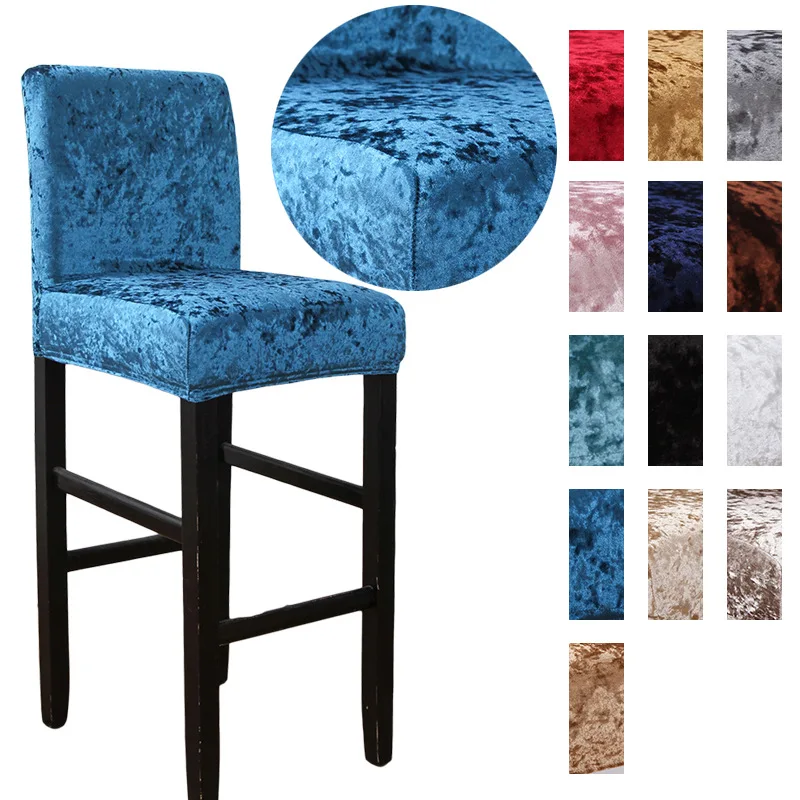 Блестящий Бархатный Чехол для барного стула чехол короткого - Цена: 3243.13