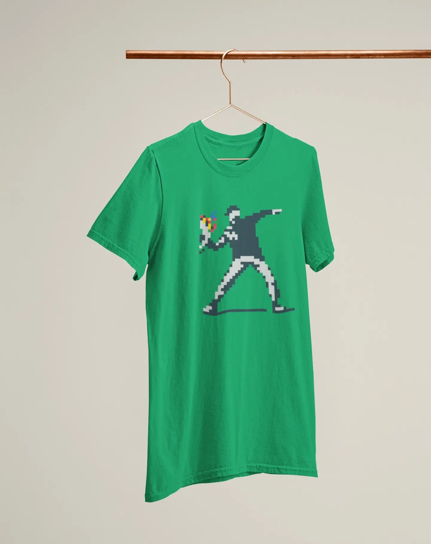 Вдохновившись Бэнкси Love Is In The Air Flower Thrower трафарет граффити Бетлехем Тяжелая