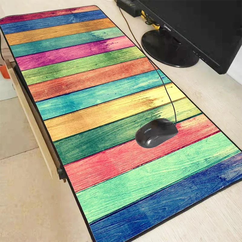 

MRGBEST 90x40/80x30 Colors Wood Board Gaming Large Mouse Pad Gamer Laptop Computer Mousepad Lock Edge Game Pc Keyboard Desk Mat
