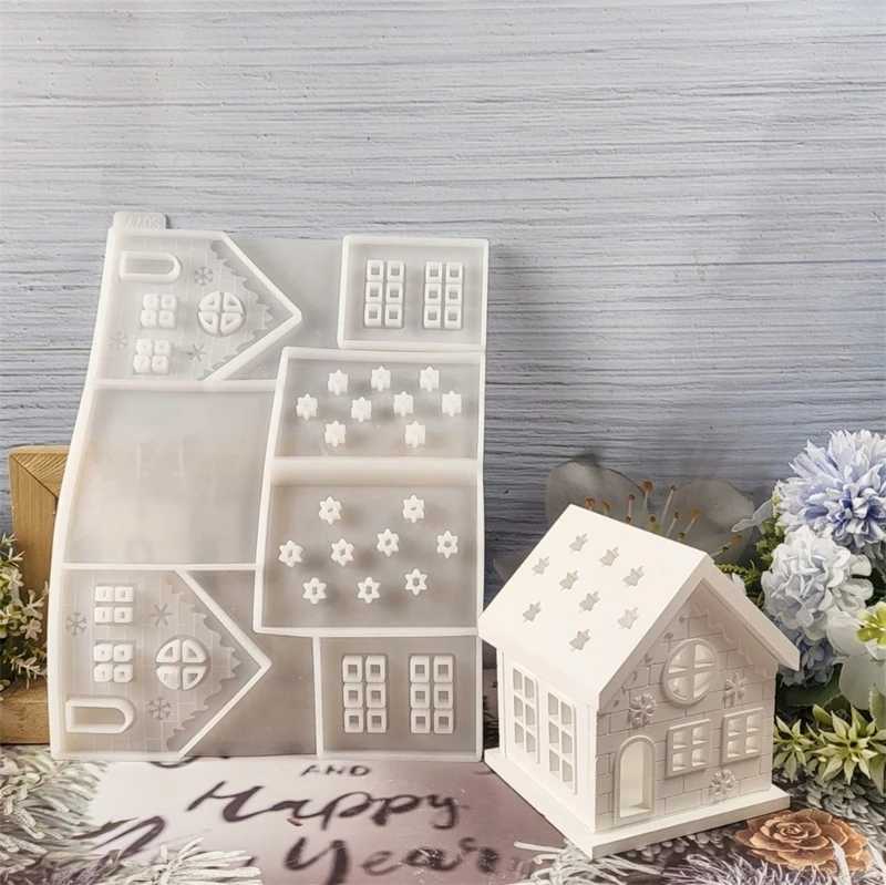 Миниатюрная форма для орнамента в форме дома гибкая силиконовая украшения