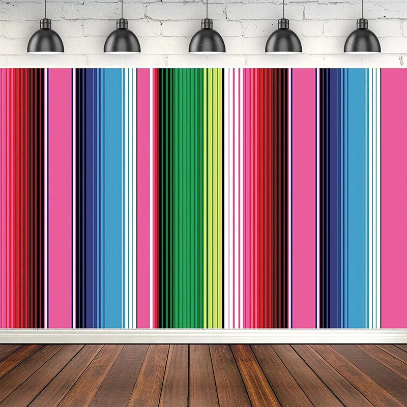 

Mexican Fiesta Theme Pink Stripes Photography Backdrop Cinco De Mayo Banner Poster Background Birthday Party Decoration Supplies