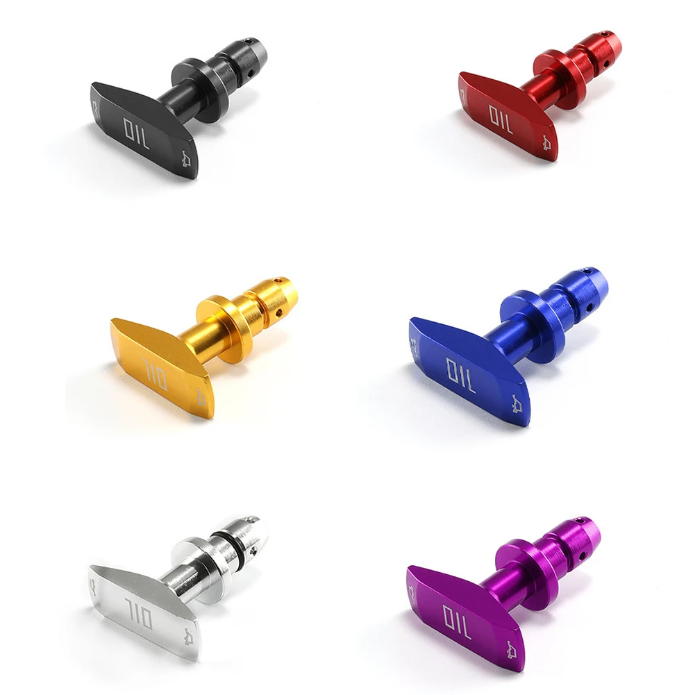 

Car Oil Dipstick Pull Handle Engine Oil Pullhandle Aluminum Billet Brand New Universal Automobile Replacement