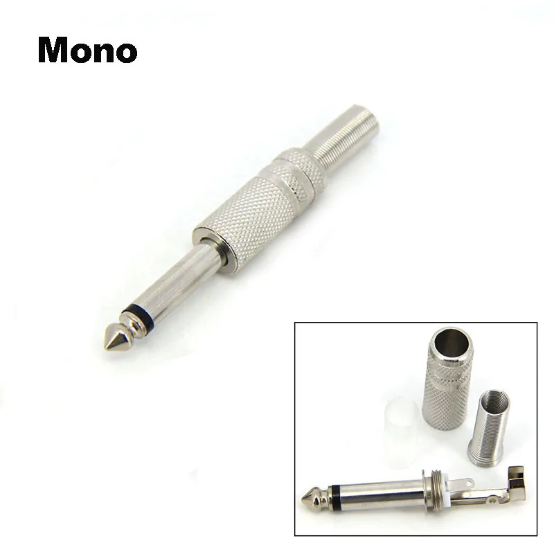 

6,35 мм штекер моно стерео аудио разъем 6,3 6,35 сварочный припой для стерео наушников 1/4 дюйма 6,35 мм B4