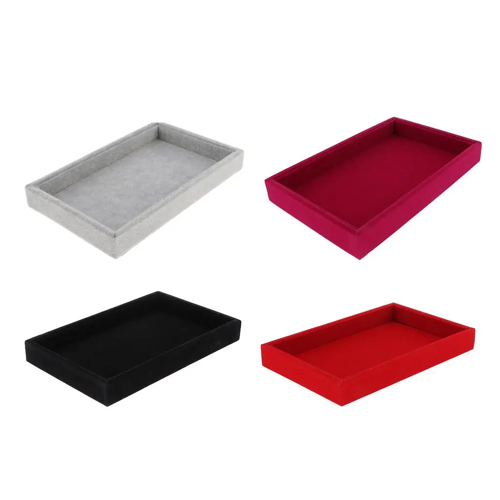 Многофункциональный бархатный поднос для ювелирных изделий витрина-органайзер