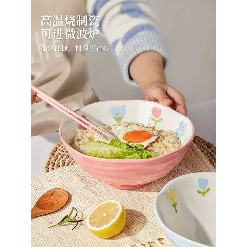 8-дюймовая керамическая миска для супа с лапшой шляпа лапши Lamian бытовая порошок