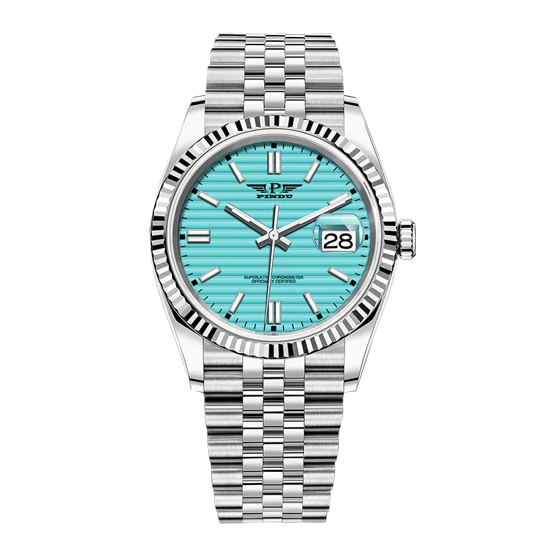 

Новые автоматические часы PINDU 2022, мужские механические наручные часы, водонепроницаемость 30 м, мужские часы 40 мм C3, светящиеся мужские часы