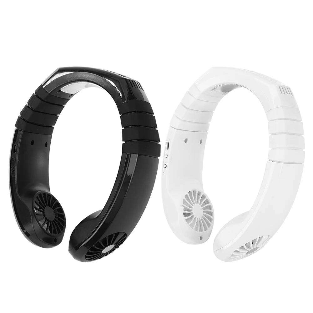 

Portable Mini Neck Band Fan USB Rechargeable Halter Air Cooler for Sport Outdoor 3 Gears Wind Speeds Adjustment Fan