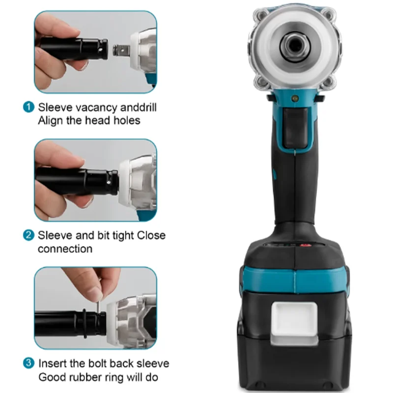 Makita DTW600 беспроводной ключ Электрический ударный гайковерт 18V Brushless 1/2 Inch для