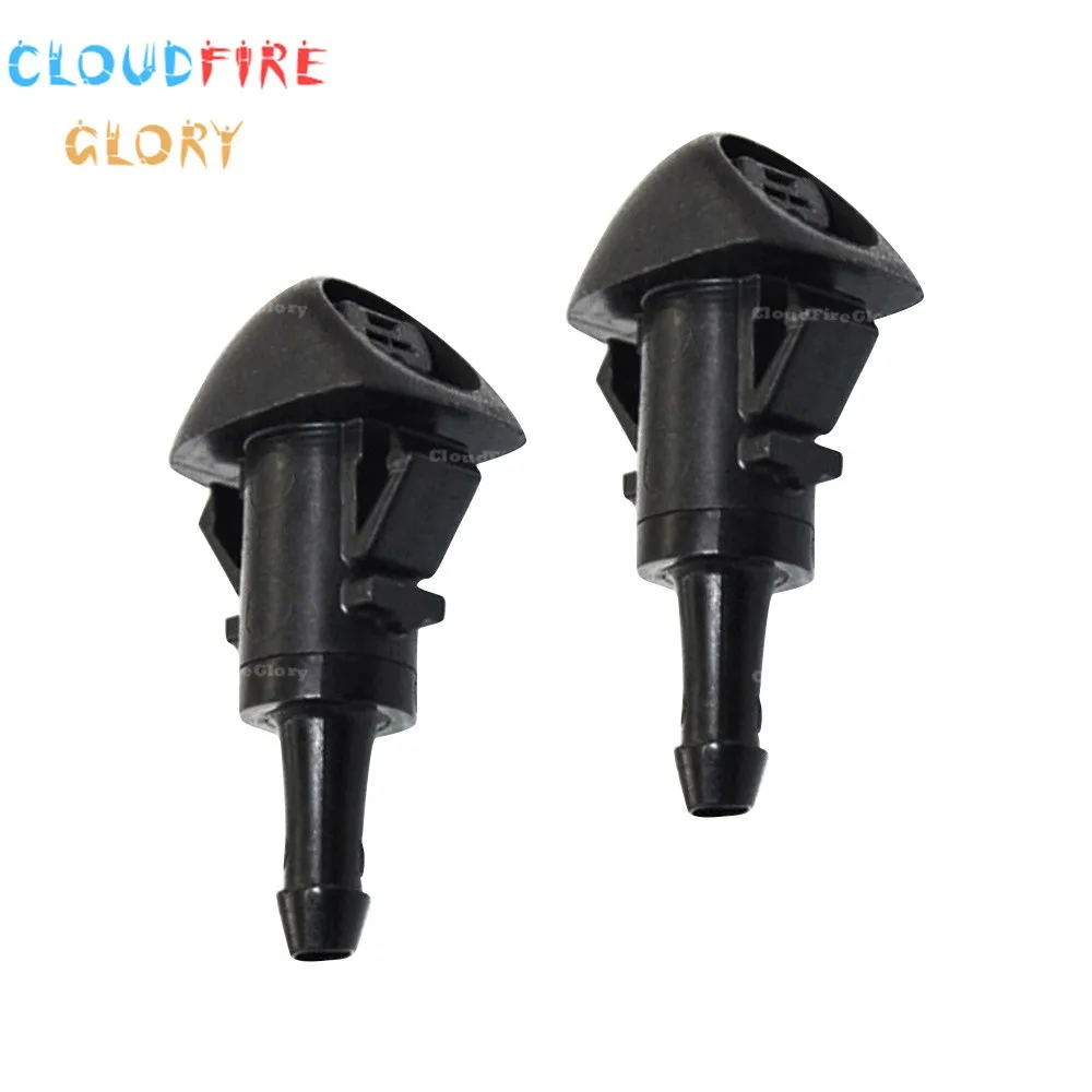 

CloudFireGlory 86636AJ10B 2Pcs Windshield Wiper Washer-Nozzle Spray Jet Plastic Black For Subaru Outback Legacy 2010-2014