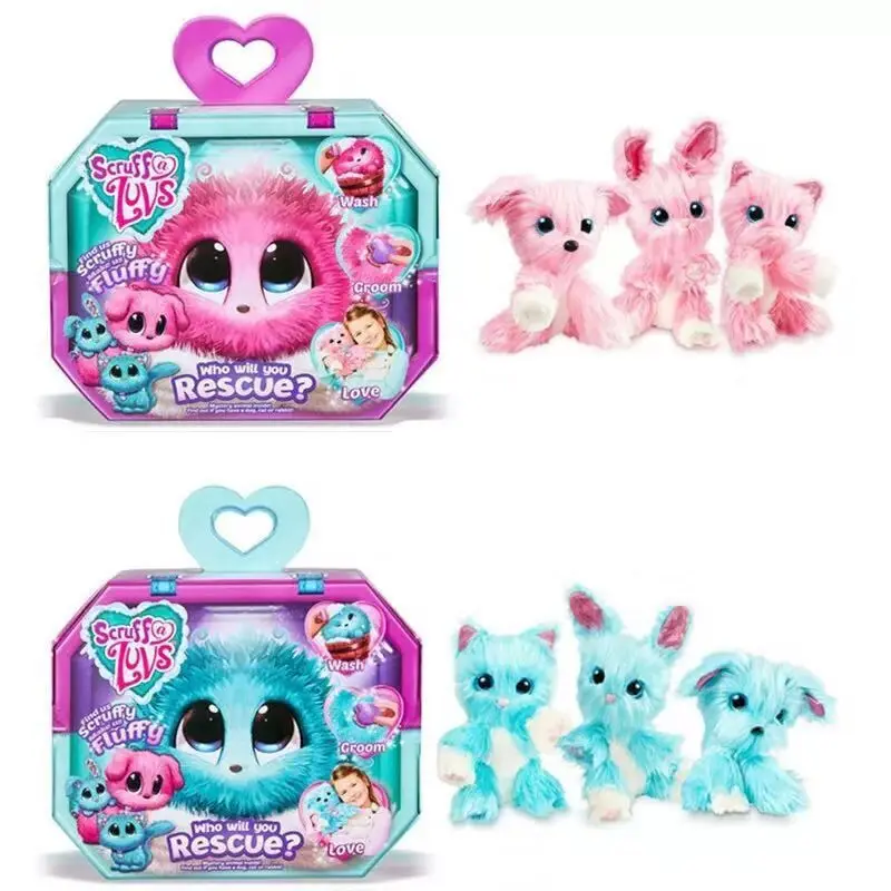 

1 шт. скрабы a Luvs мультяшная милая плюшевая игрушка Kawaii купающаяся собака кукла девочка сердце сюрприз Кот детские подарки на день рождения