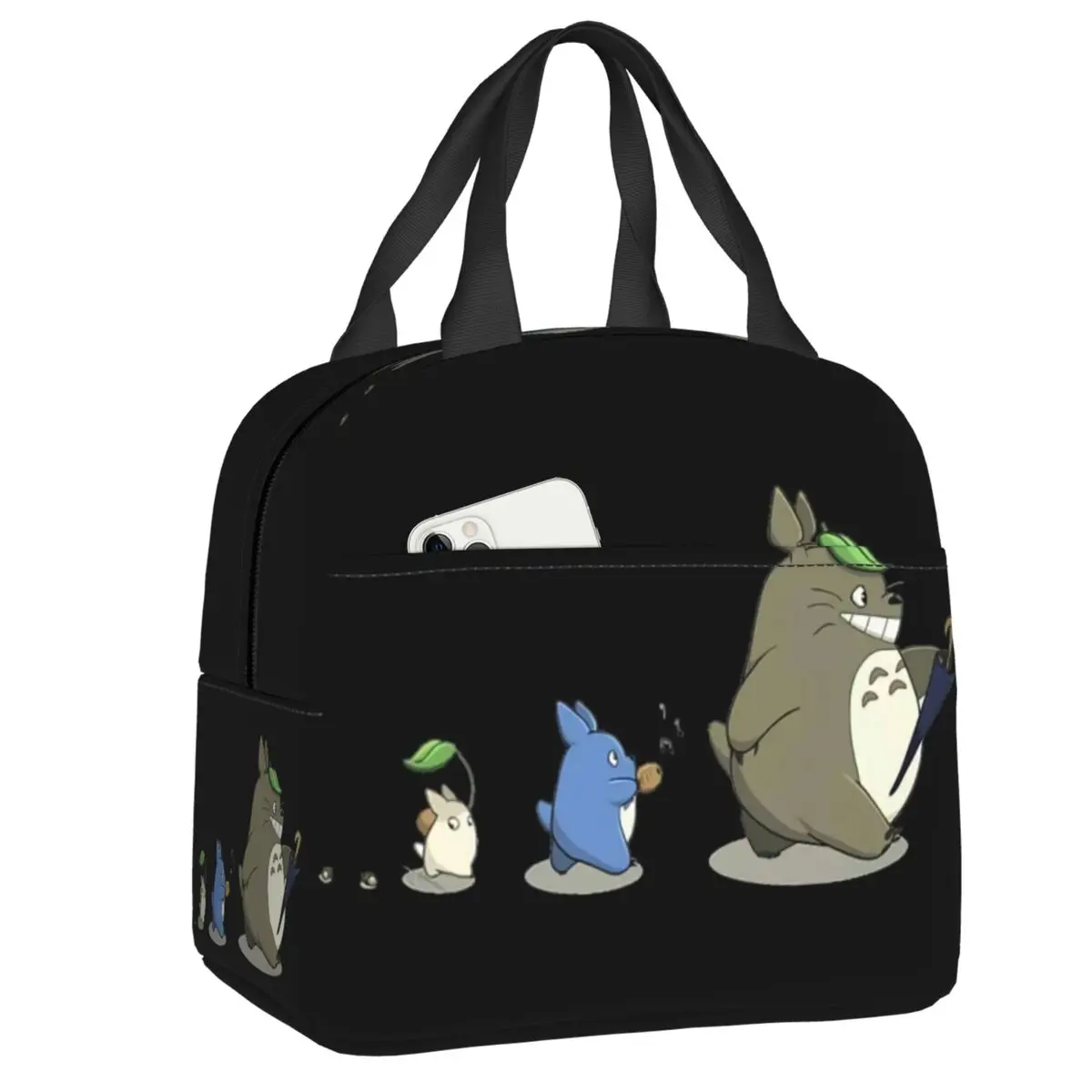 My Neighbor Totoro Miyazaki Hayao Anime Insulated Lunch Bag for Women Portable Studio Ghibli Cooler Thermal Bento Box