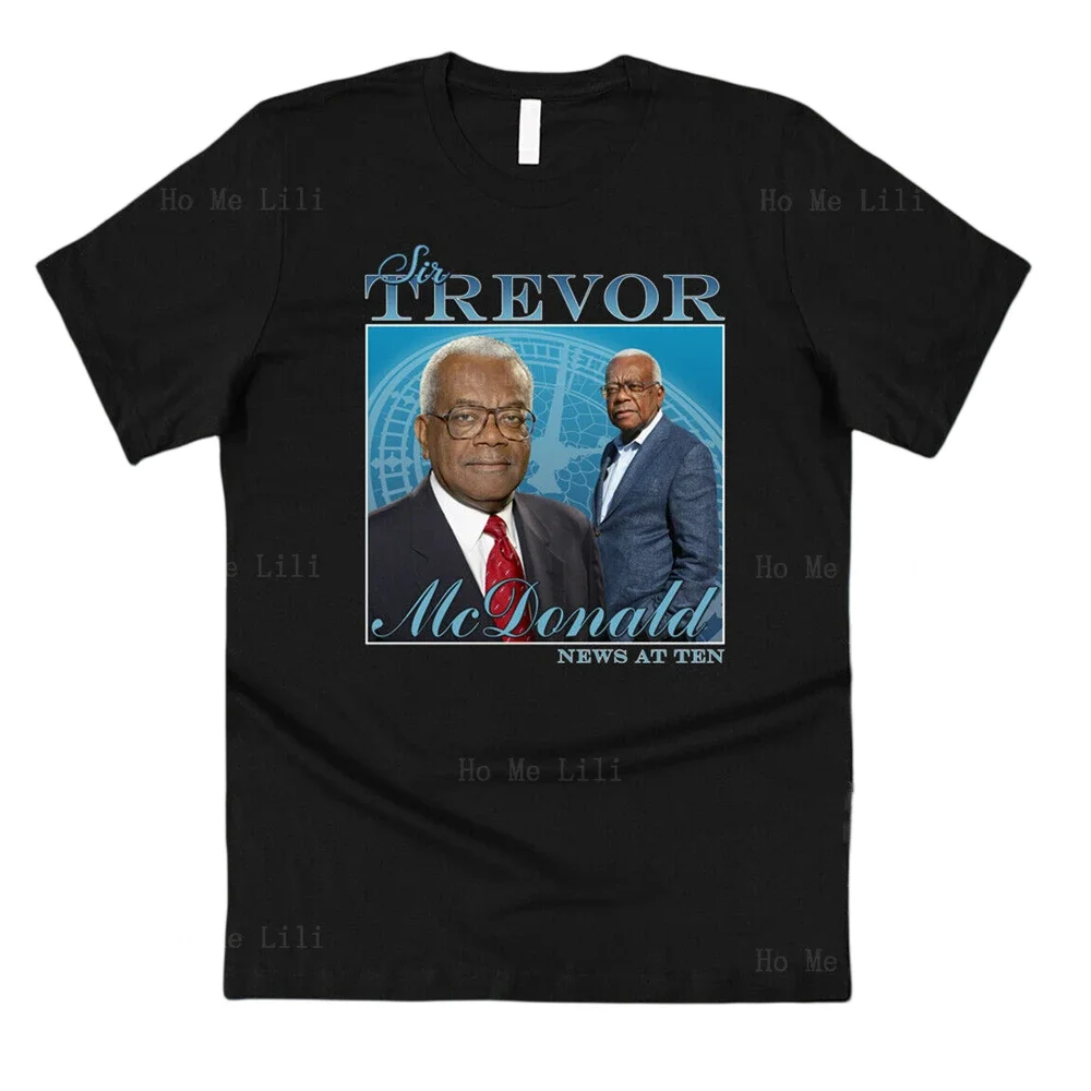 Мужская футболка Sir Trevor McDonald Homage Funny UK TV Legend Icon на заказ 90-х годов