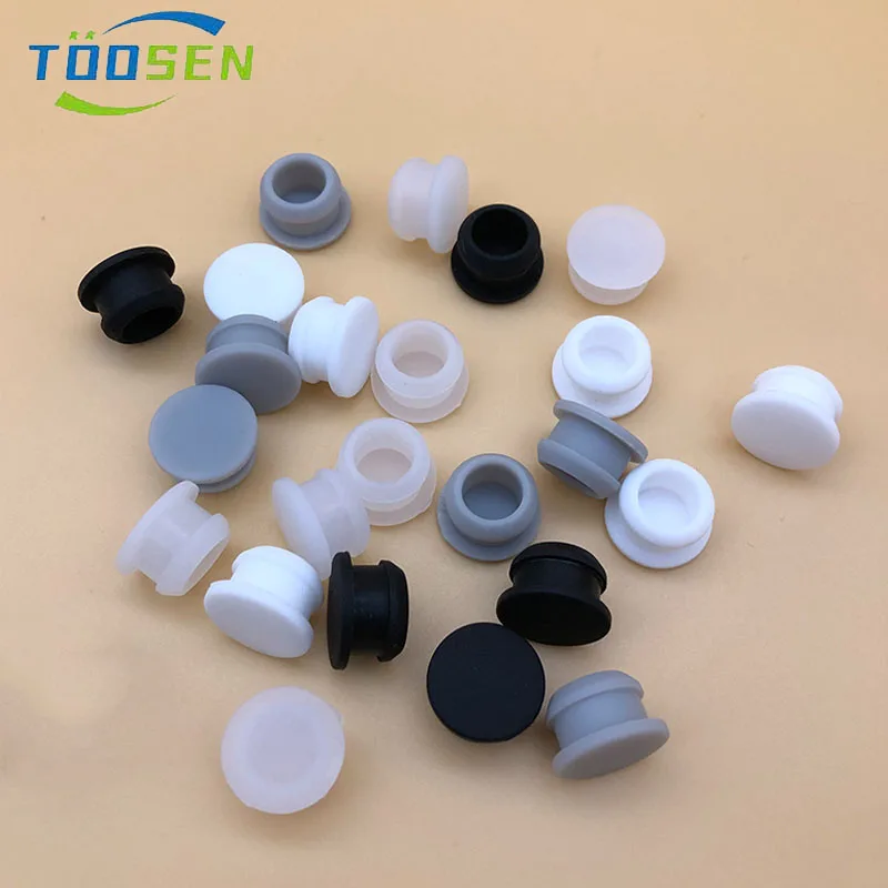 

1Pc Silica Gel Snap-on Hole Plug End Caps Bung Wire Cable Protect Bush High TEMP Resistance Anti-collision Conical Stopper