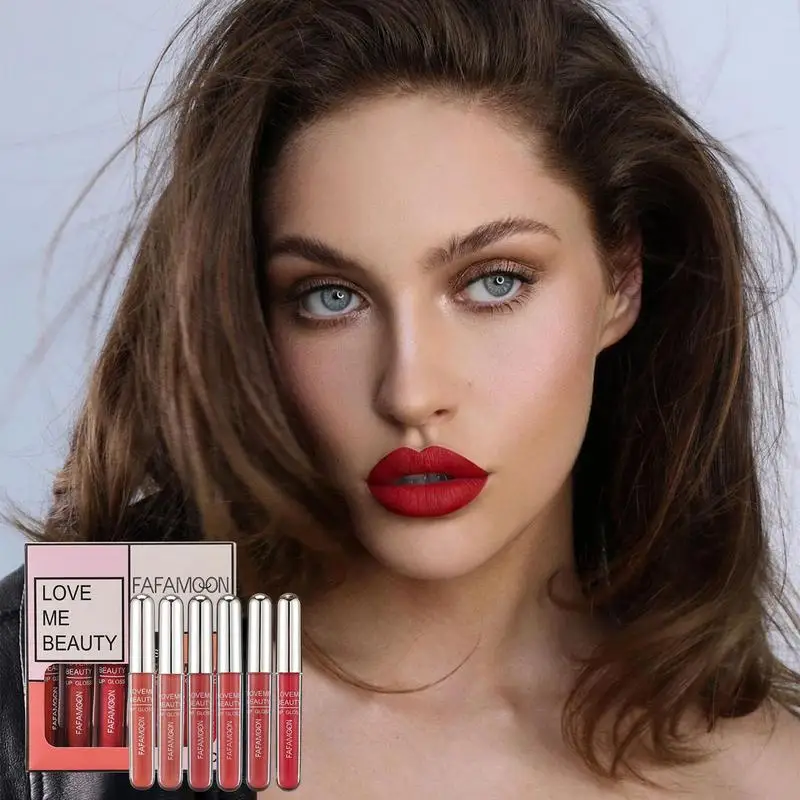 

Matte Lip Gloss 12-color Non-Stick Velvet Liquid Lipstick High Pigmented Nude Waterproof Long Lasting Lip Glaze Makeup Set