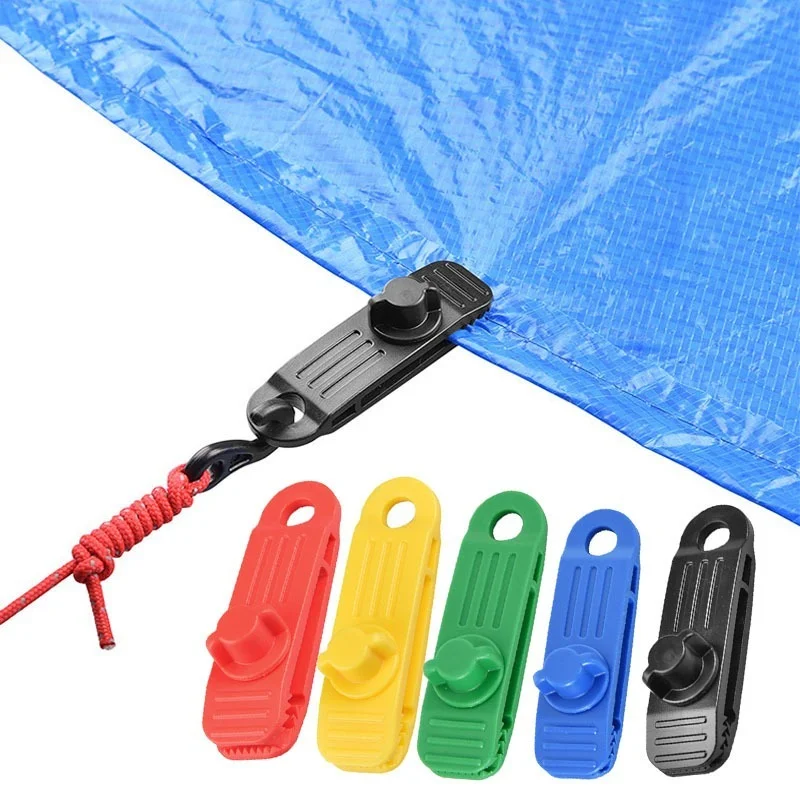 

5pcs Tarp Clips Awnings Tent Clips Canopy Lashing Buckles Grips Outdoor Camping Hooks Anchors Wind Rope Barbs