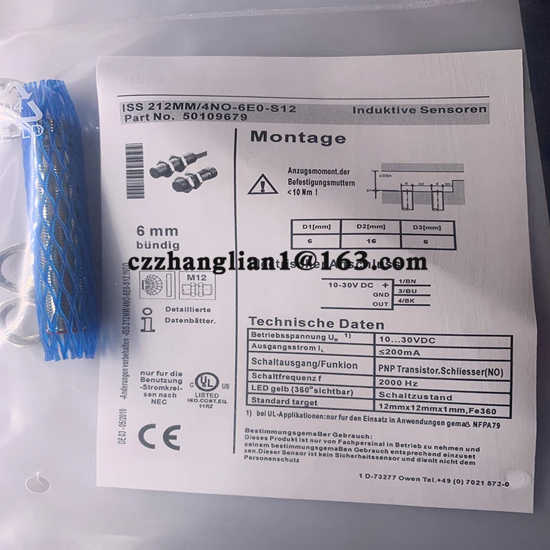 Совершенно новый бесконтактный переключатель ISS 212MM/4NO-6E0-S12 212MM/4NC-6E0-S12 Полные