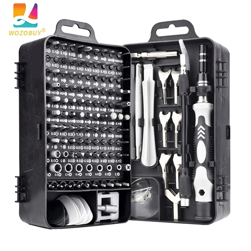 

Precision Screwdriver 135 In 1 Set Magnetic Mini Screw Nuts Bits Phillips Hex Torx Multifunction Household Repair Tools Kit