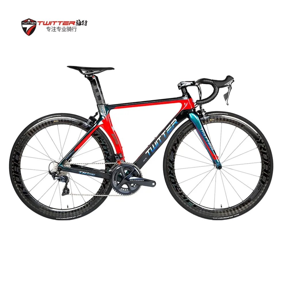 TWITTER T10 C brake RIVAL-22S T800 carbon fiber road bike with carbon wheels XC 700C 7.7kg ultra-lightgrade off-road gravel bike images - 6