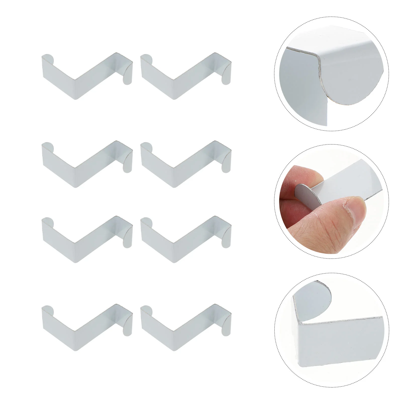 

8Pcs Z-type over the Door Hooks Household Nail Free Hooks Hat Towel Hangers