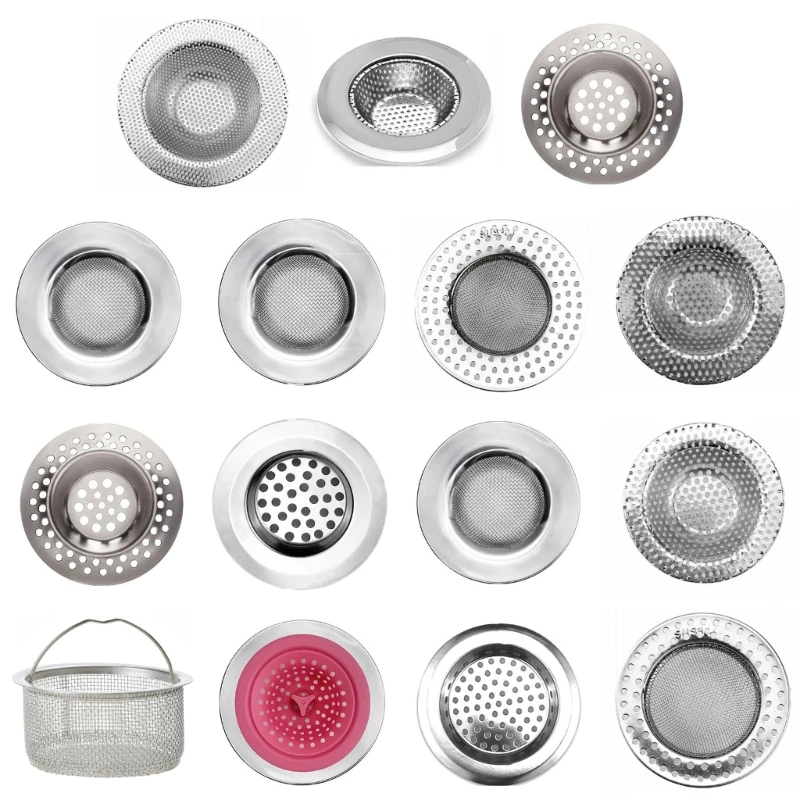 

652F Stainless Steel Kitchen Sink Strainer Food Catcher for Most Sink Drains, Anti-Clogging Micro Perforation Holes