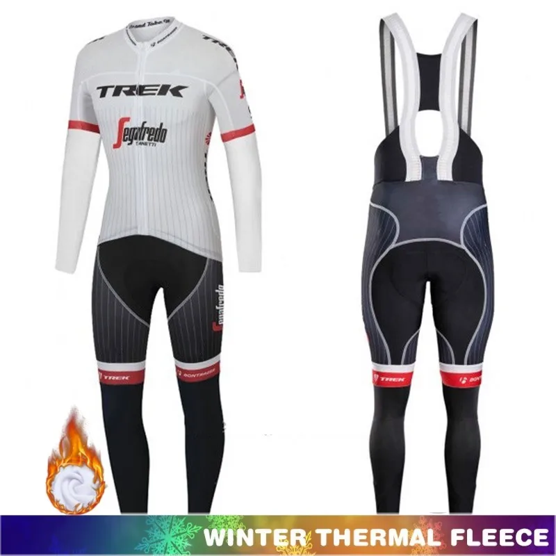 

Trek Winter Cycling Jersey Sets Men Thermal Fleece Bicycle Clothing Road Bike Shirt MTB Uniform Ropa Ciclismo Warm Bib Pants