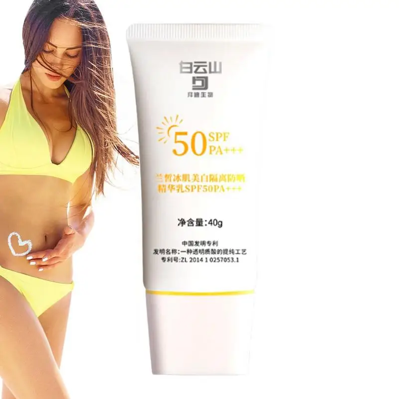 

Увлажняющий солнцезащитный пляжный крем SPF50 для защиты от УФ-лучей и пота, Солнцезащитный блок широкого спектра, Освежающий уход за кожей
