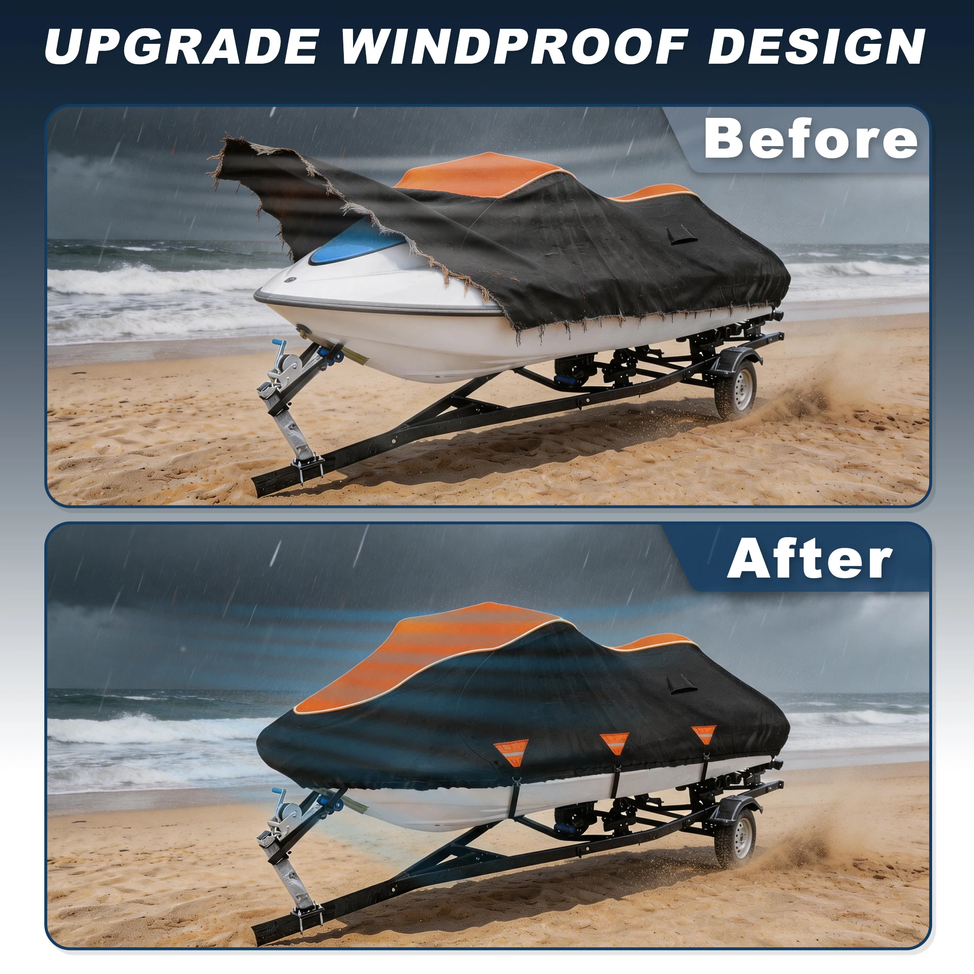 Водонепроницаемый чехол UXCELL из оксфордской ткани для гидроцикла Sea-Doo Spark 3up 2014-2024 (art.: 3920dbebd5c75) - 3920dbebd5c75