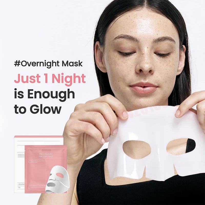 Корейская Успокаивающая биоколлагеновая настоящая глубокая маска питательная