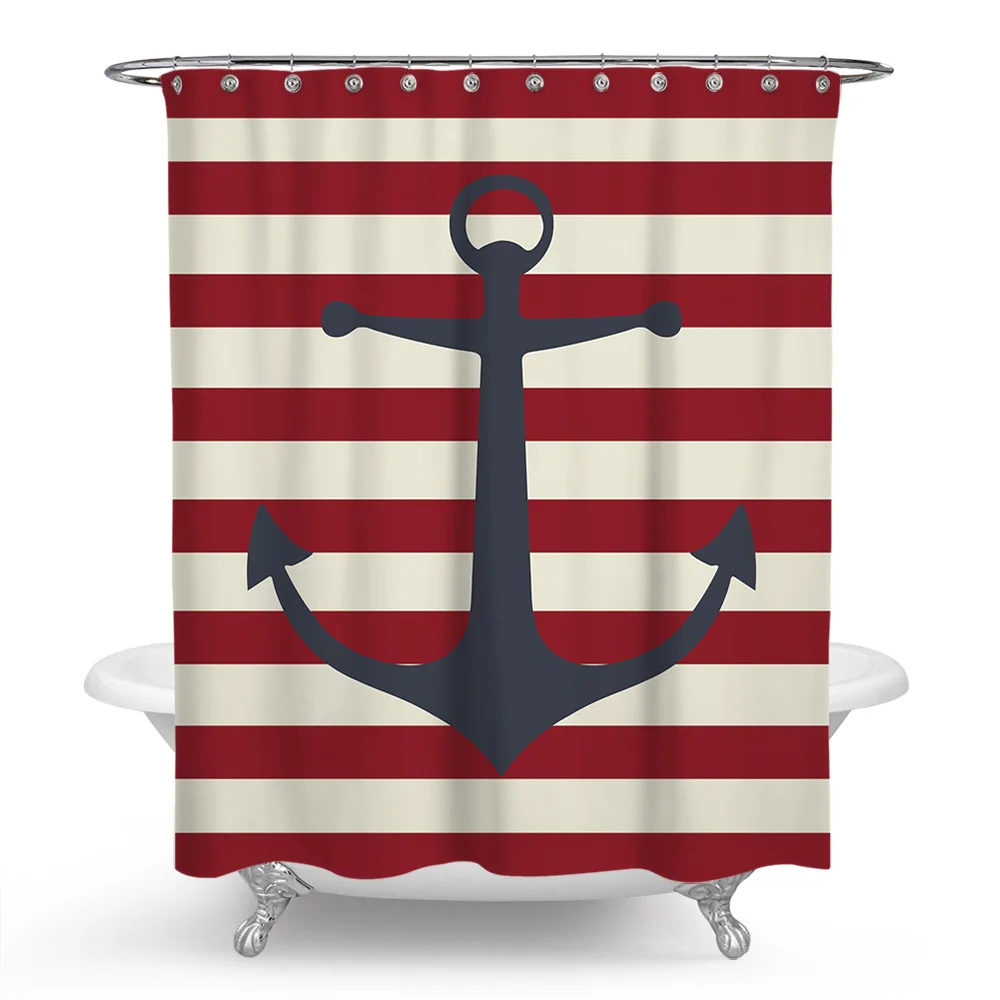 

Навигационная шторка для душа, набор занавесок для ванной в американском стиле, украшение для загородного ковра, 180x180 см