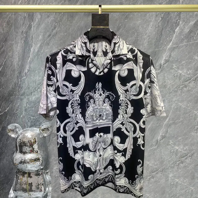 Винтажная контрастная рубашка роскошная дизайнерская для мужчин индивидуальная