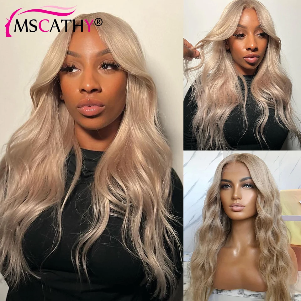 13x4 Ash Blonde Lace Front Wig Loose Deep Wave Brazilian Virgin Human Hair Wig HD Lace Ash Grey Blonde Lace Frontal Wig Prepluck