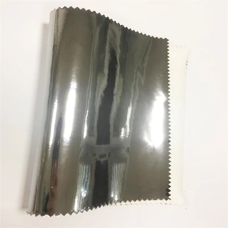 

Plain Design Mirror Reflective Smooth Waterproof PU Faux Leather Fabric Sheet for Shoe/Bag/Wallet/DIY Accessories