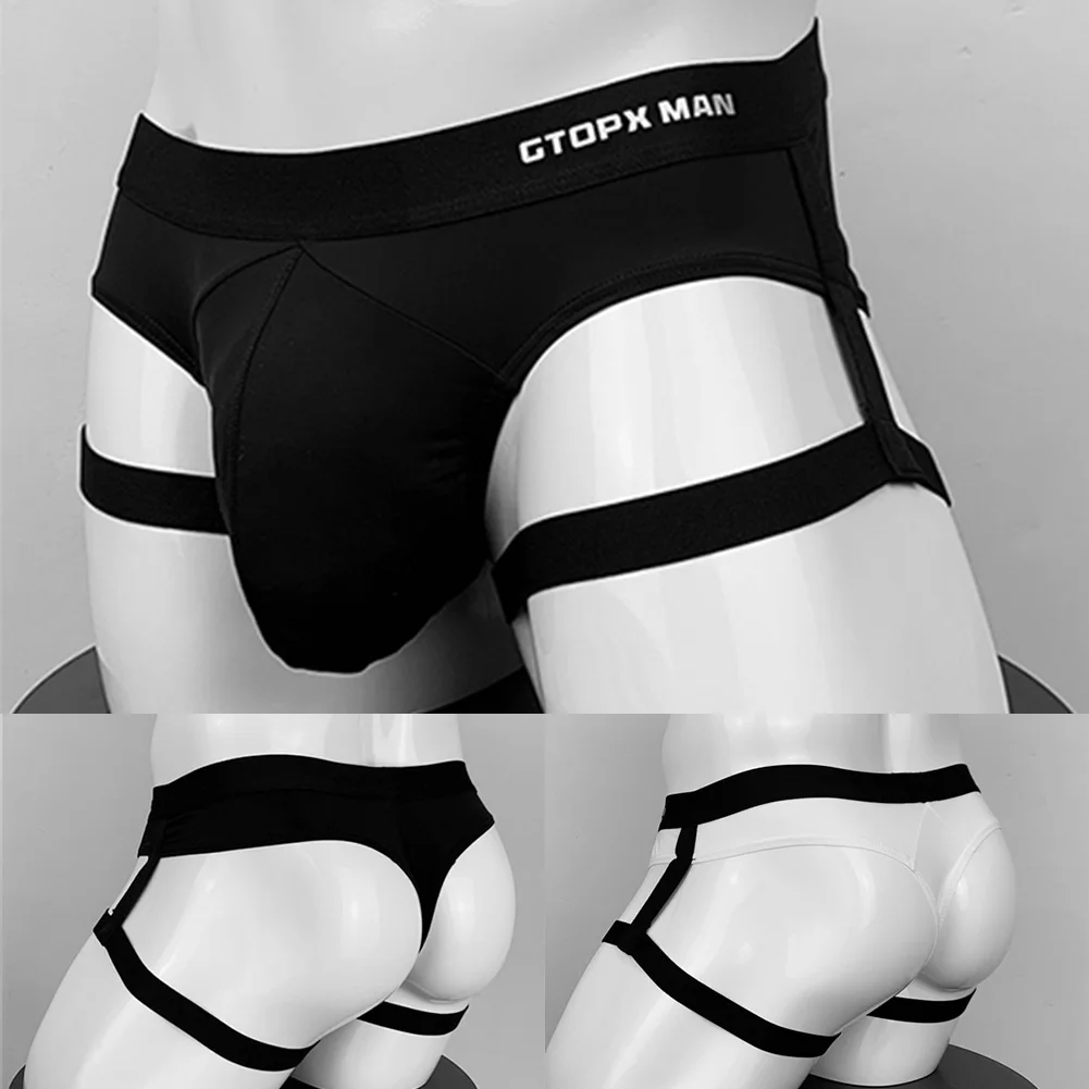 

Sissy Lingerie For Mens Jockstrap Breathable Underwear Backless Hollow Out Briefs Underpants Thong Tight T Pants String Homme