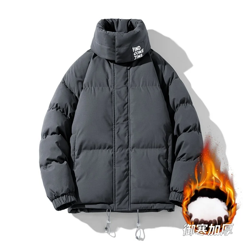 

Куртка мужская зимняя утепленная, парка с воротником-стойкой, пуховик в Корейском стиле, уличная одежда в стиле Харадзюку, пальто в стиле хи...