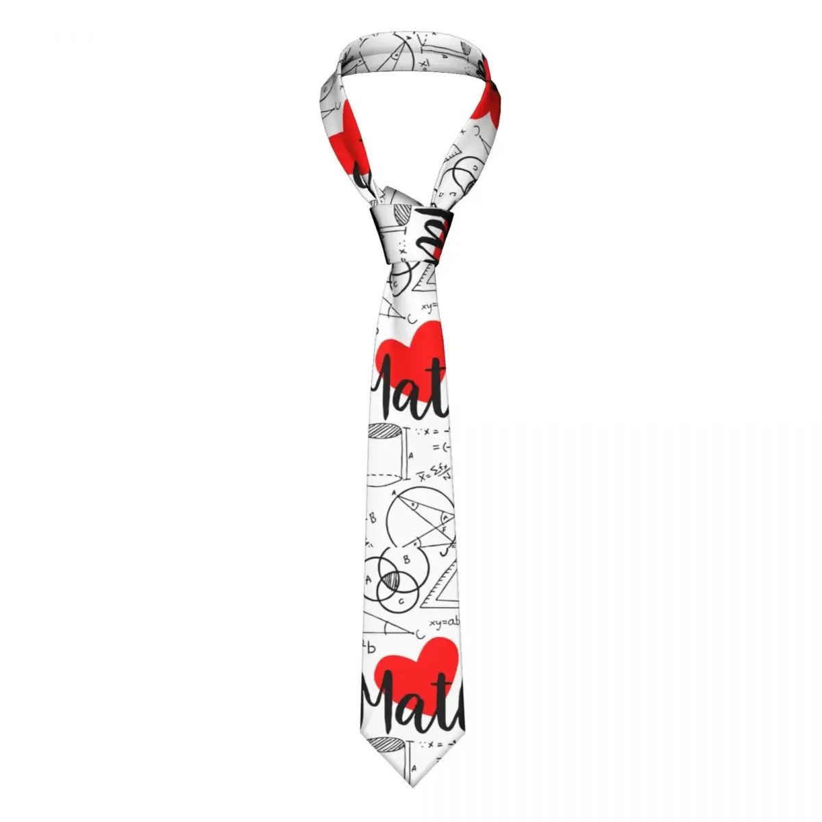Галстук унисекс с математическим рисунком Повседневный из полиэстера