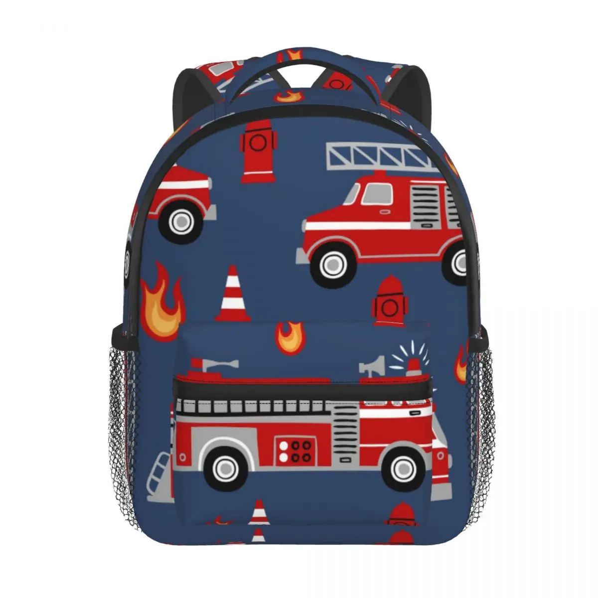 Children Bag Fire Trucks Cartoon Kids Bag Kindergarten Preschool Backpack for Boys Girls 3-4-6 Years Old