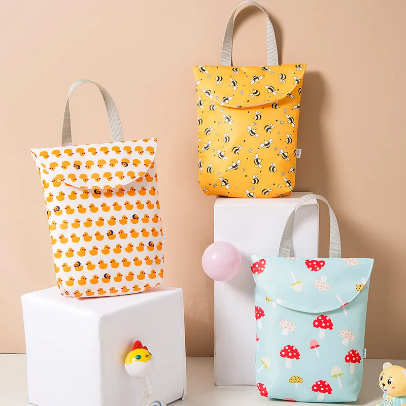 

Baby Diaper Bags Maternity Bag Waterproof Wet Cloth Diaper Backpack Reusable Diaper Cover Dry Wet Bag for Mom Baby Care