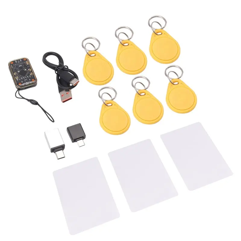 Фото Многофункциональный считыватель-дубликатор смарт-чипов Chameleon Ultra V2.0 RFID + 3 брелока CUID, 6 брелоков UID, декодирование карт RFID 125 кГц, 13,56 МГц №2