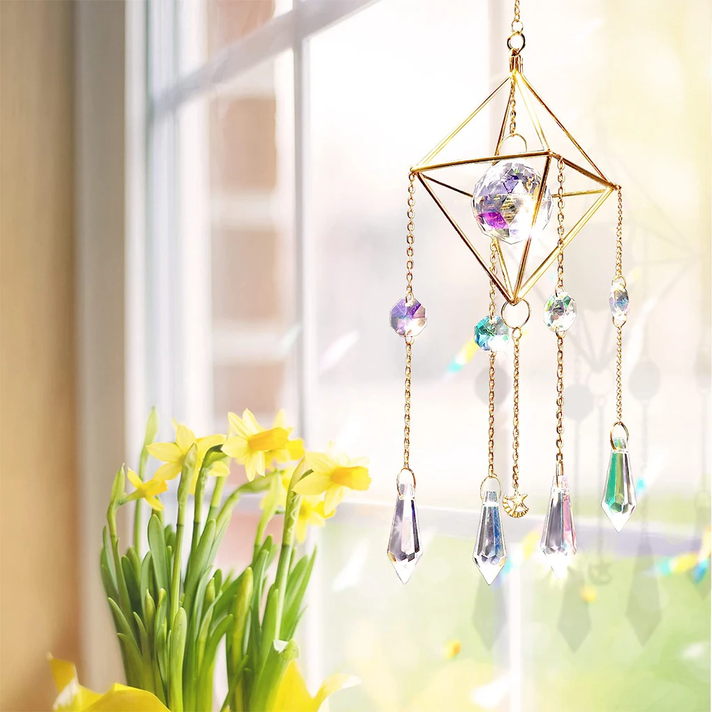 

Crystal Sun Catcher Prism Pendant Garden Holiday Decor Suncathers