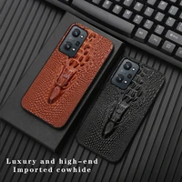 for realme gt neo 2t realme q3s x50 pro leather cowhide crocodile head phone case for realme gt martphone case for realme 8i