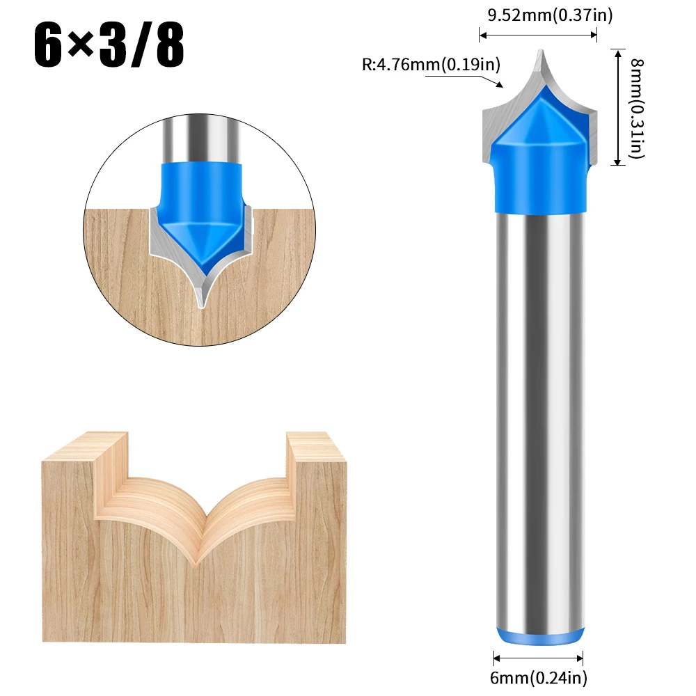 1 шт., 6 мм, 12 мм, хвостовик, деревообрабатывающий наконечник, фреза для резьбы, обрезной станок, линия фрезы, округление фрезы, фреза
