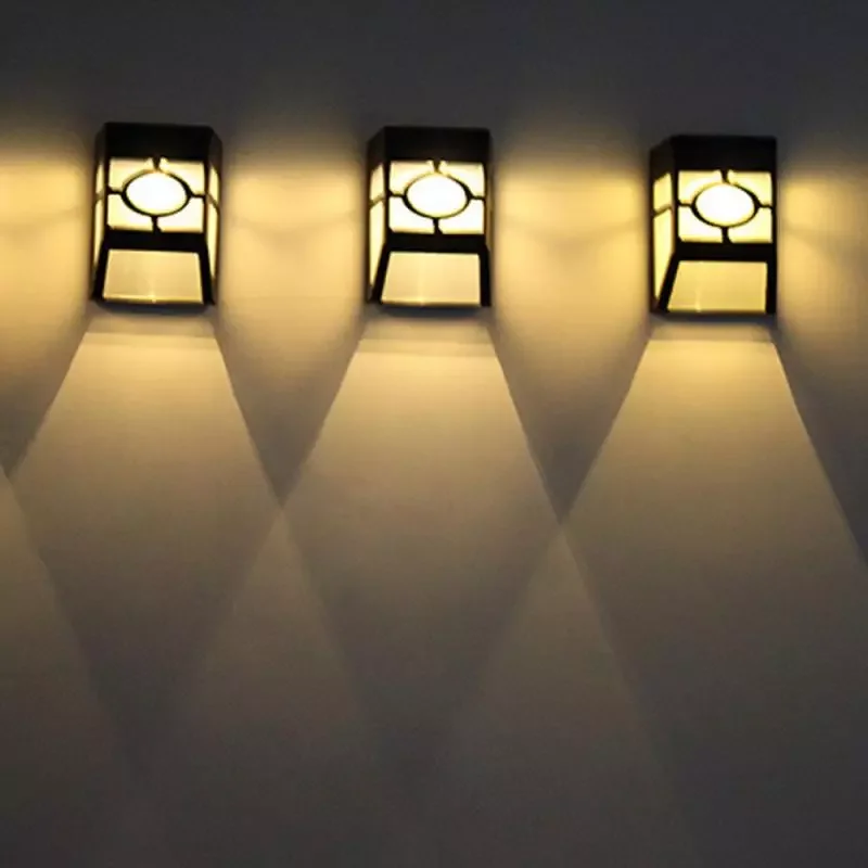 

Solar Powered Wall LED Light Waterproof Mount Light Outdoor Garden Light Retro outdoor lighting wall lamps solar garden light