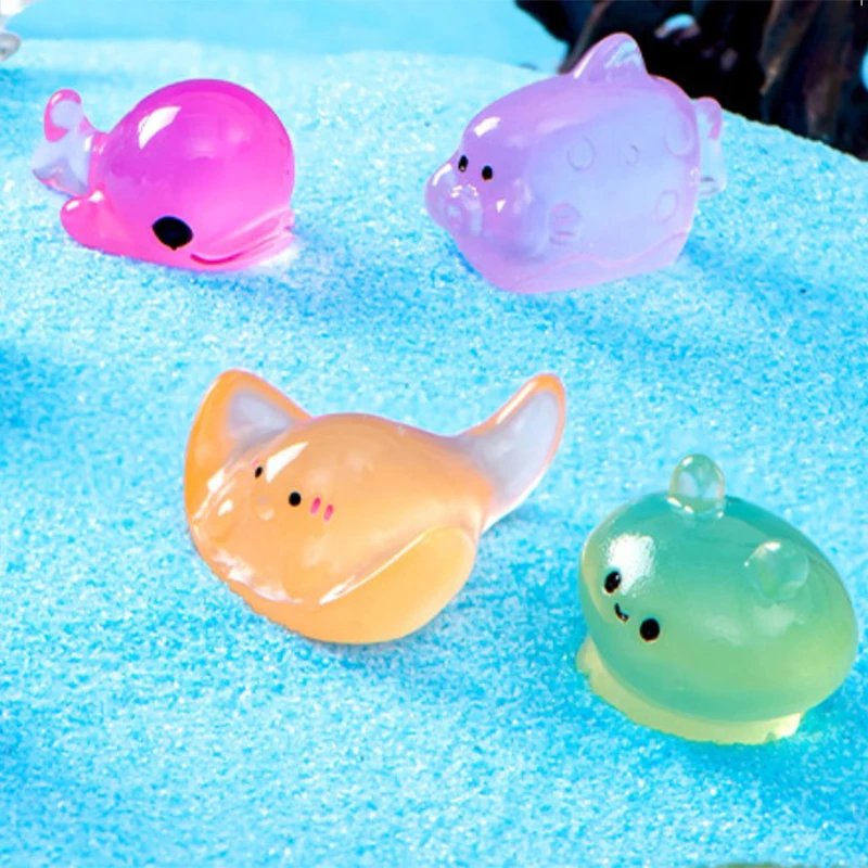 Мультяшный светящийся орнамент мини кулон в виде животного микро садовый