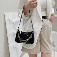 2022 trend fashion womens bag pu leather messenger bag vintage butterfly chain pure color zipper handbag luxury underarm bag