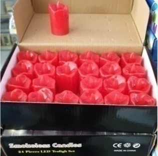 

Led Illuminated Red Candle 24'lü Package Mh19 a