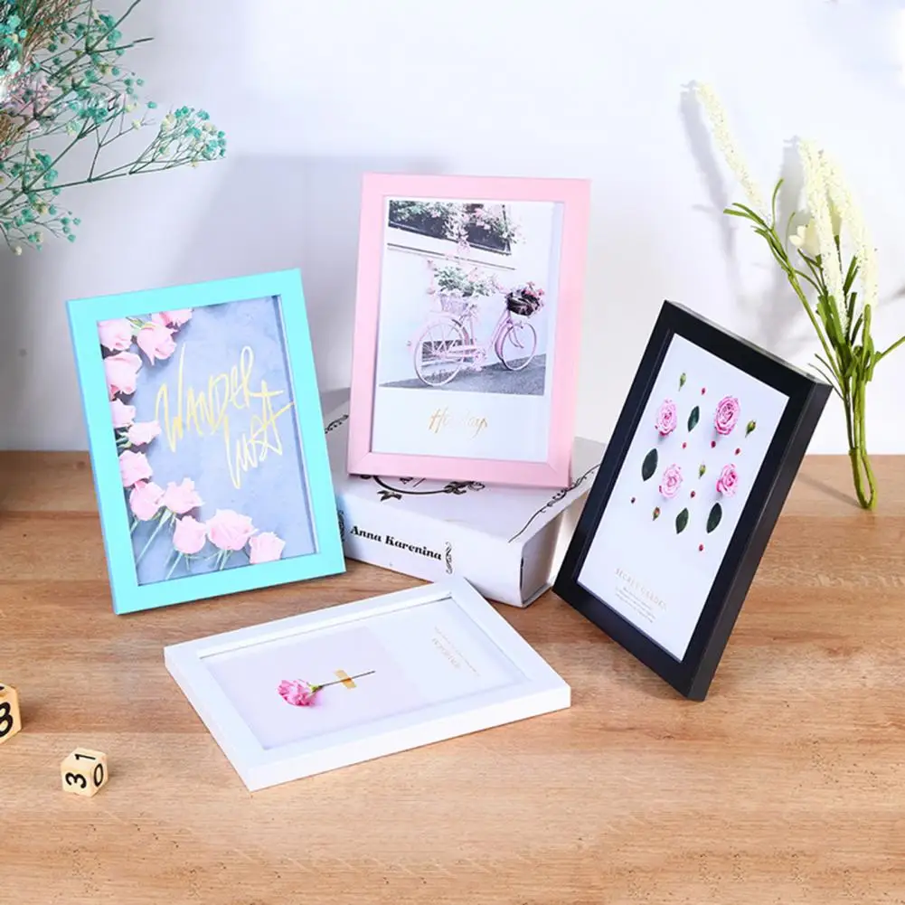 

1 Set Reusable Photo Frame No Deformation Picture Frame Hand Polishing Wall Hanging Photo Display Frame Decorative