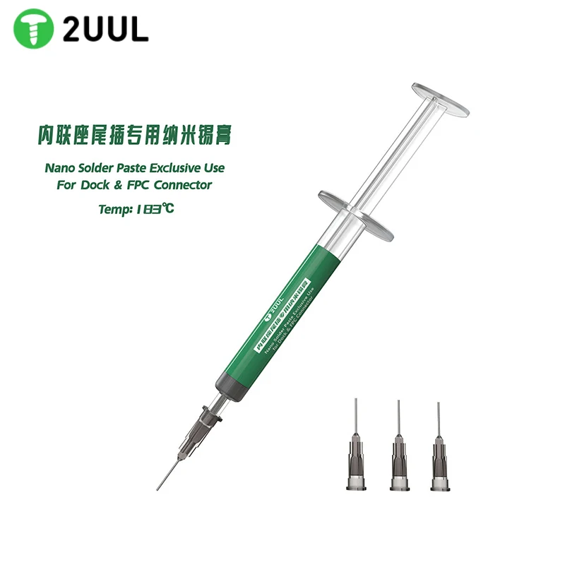 

Нано-паяльная паста 2UUL, эксклюзивное использование для док-станции и коннектора FPC, Диспенсер игл, сварочный флюс для ремонта телефонов