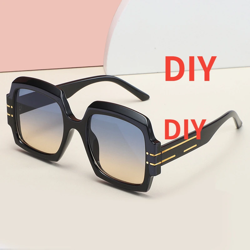 

2023 New Square Sunglasses Women Luxury Brand Designer Letter Sun Glasses Vintage Oval Frame Eyewear Male UV400 Oculos De Sol