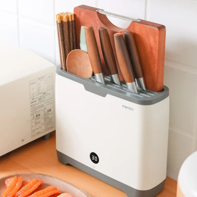 

Multifunctional Drying Disinfection Machine Kitchenware Holder Fork Spoon Knives Chopstick Sterilization Machine Racks Organizer