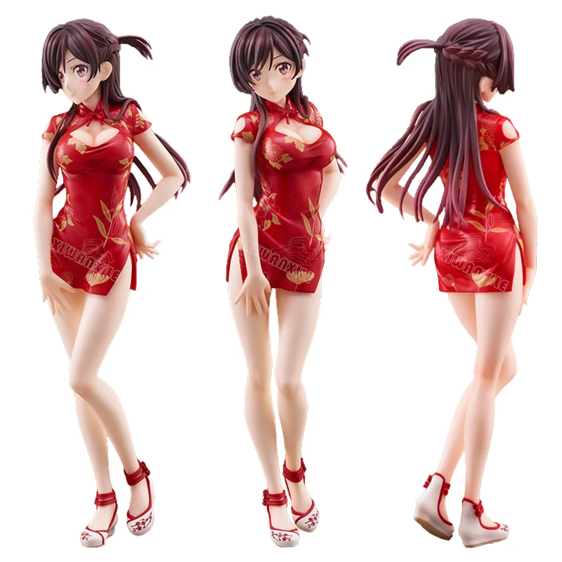 

24cm Rent A Girlfriend Sexy Anime Figure Chizuru Mizuhara China Dress Action Figure Chizuru Ichinose Figure Adult Model Doll Toy